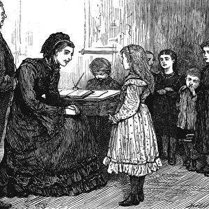 Mixed Sunday School class in a poor district of London, 1873