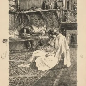 La Seance de modele Print, c. 1895 by Alexandre Lunois La Seance de modele Print, c. 1895 by Alexandre Lunois