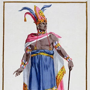 Montezuma, last Emperor of the Aztecs, 16th century (1780). Artist: Pierre Duflos