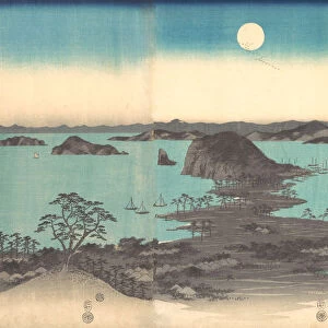 Full Moon at Kanazawa, Province of Musashi, 1857. 1857. Creator: Ando Hiroshige