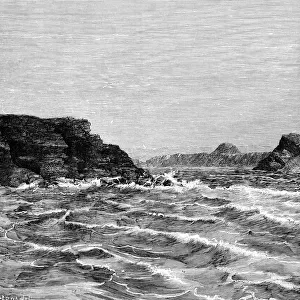 The mouth of the river Draa, Morocco, 1895. Artist: Barbant