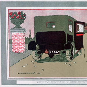 The new chauffeur, French motoring cartoon, 1913. Artist: Jean Villemot