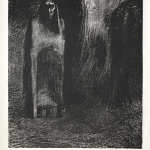 The Night: The Man Was Alone in a Night Landscape, 1886. Creator: Lemercier & Cie