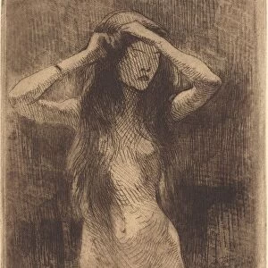 Nude Girl Combing Her Hair, 1887. Creator: Paul Albert Besnard