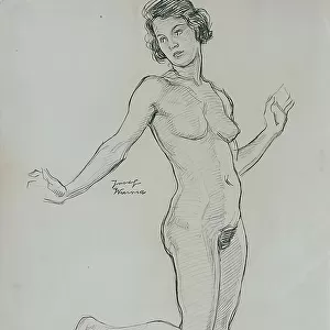 Nude study, 1925. Creator: Josef Wawra