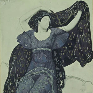 Nymph Echo. Costume design for the ballet Narcisse by N. Tcherepnin, 1911. Artist: Bakst, Leon (1866-1924)