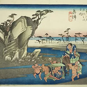 Okitsu: The Okitsu River (Okitsu, Okitsugawa), from the series "Fifty-three.. c. 1833/34. Creator: Ando Hiroshige. Okitsu: The Okitsu River (Okitsu, Okitsugawa), from the series "Fifty-three.. c. 1833/34. Creator: Ando Hiroshige