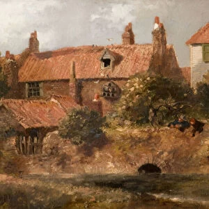 Old Cottages At Lewisham, 1876. Creator: Sir John Gilbert