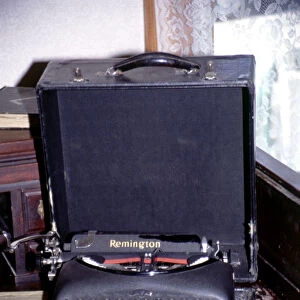 Old Remington typewriter in the Railway Museum in Squamish