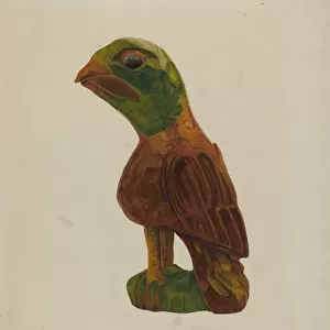 Pa. German Carved Bird, c. 1939. Creator: William H Edwards