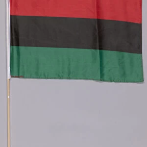 Pan African flag used at the Million Man March 20th Anniversary, 2015. Creator: Unknown