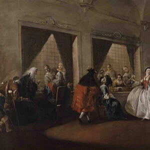 The Parlor of the Nuns at San Zaccaria. Artist: Guardi, Francesco (1712-1793)