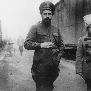 Pavel Dybenko and Nestor Makhno. Artist: Anonymous