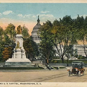 Peace Monument and U. S. Capitol, Washington, DC, c1910