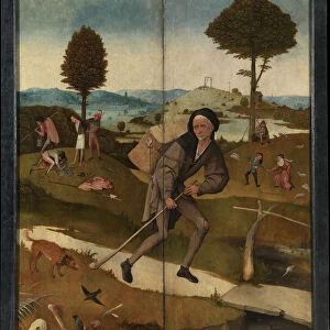 The Peddler (The Haywain Triptych, reverse). Artist: Bosch, Hieronymus (c. 1450-1516)