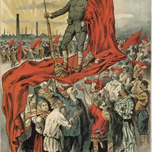 People of the world welcome the Red Army of workers, 1919. Artist: Anonymous