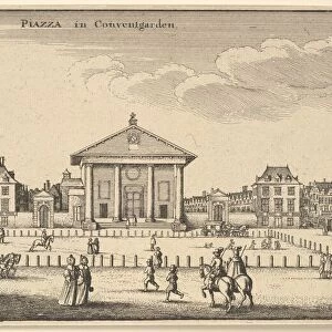 Piazza in Covent Garden, ca. 1647. Creator: Wenceslaus Hollar