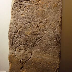 Pictish Symbol Stone with Incised designs, Kirkwall, Orkney, c6th century. (20th century)