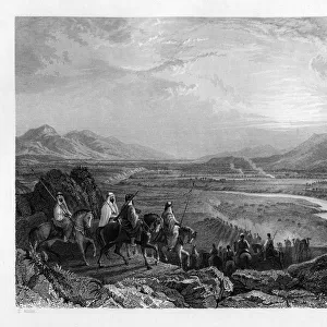The plain of the river Jordan, looking towards the Dead Sea, 1841. Artist: Sam Fisher