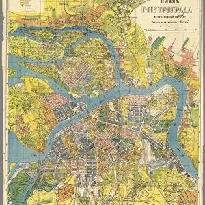 Plan of Petrograd, 1915. Creator: Anonymous master