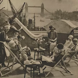 The Pool from the Roof Garden of the Langbourne Club for City Women, 1920s, (c1935)