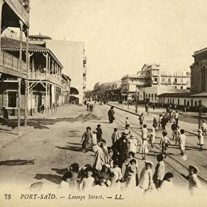 Port-Said. - Lesseps Street. - LL. c1918-c1939. Creator: Unknown