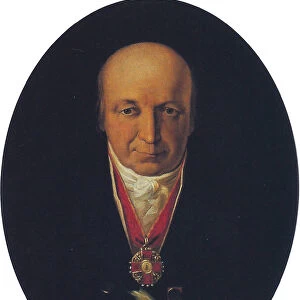 Portrait of Alexander Baranov, chief of the Russian-American Company, first governor of Russian Alaska, 1818. Artist: Tikhanov, Michail (1789-1862)