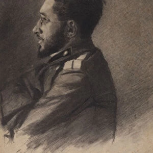 Portrait of the author Vsevolod Mikhailovich Garshin (1855-1888), 1877