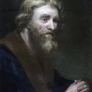 Portrait of a bearded man, 19th century. Artist: Richard James Lane