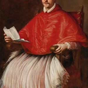 Portrait of Cardinal Francesco Barberini (1597-1679), ca 1624. Creator: Leoni, Ottavio Maria