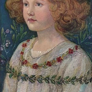 Portrait in enamel of Rosemary, Daughter of John, c1909. Artist: Alexander Fisher