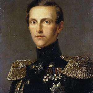 Portrait of Grand Duke Konstantin Nikolayevich of Russia, (1827-1892), c1850. Artist: Franz Kruguer