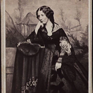 Portrait of Harriet Beecher Stowe (1811-1896), ca 1860. Creator: Fredricks