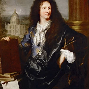 Portrait of Jules Hardouin-Mansart (1646-1701). Artist: Rigaud, Hyacinthe Francois Honore (1659-1743)