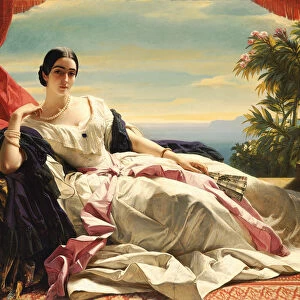 Portrait of Leonilla Ivanovna Baryatinskaya, Princess zu Sayn Wittgenstein (1816-1918), 1843. Artist: Winterhalter, Franz Xavier (1805-1873)
