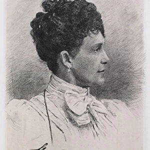 Portrait of Princess Eugenia Maximilianovna of Leuchtenberg (1845-1925), 1900s. Artist: Mate (Mathe), Vasily Vasilyevich (1856-1917)