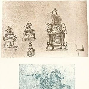 Two preparatory studies for the Sforza Monument, c1482-c1499 (1883). Artist: Leonardo da Vinci