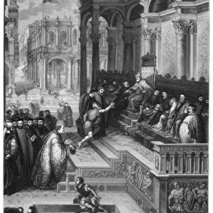 The Presentation of the Ring, 1534 (1870). Artist: Roland Brunier