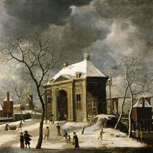 Presumed view of an Amsterdam gate in winter, 1622. Artist: Abrahamsz Beerstraten