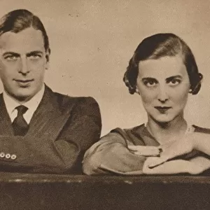 Prince George and Princess Marina, who became engaged on 28 August, 1934 (1935)