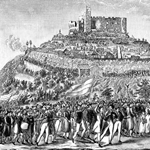 Procession to Hambach Castle on 27th May 1832