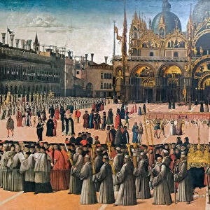 Procession in the Piazza San Marco in Venice, 1496. Creator: Bellini, Gentile (ca