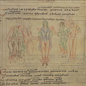 The Psychomachia by Prudentius, 11th century. Artist: Anonymous master