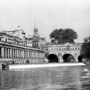 Pulteney Bridge Print, c1955 Pulteney Bridge Print, c1955