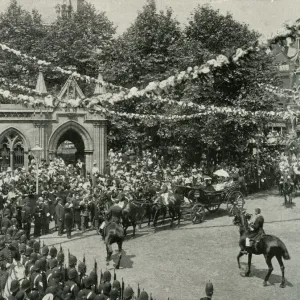 The Queens Visit To Her Birthplace Print (c1897)