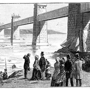 The Queens visit to the Britannia Tubular Bridge, Wales, c1888