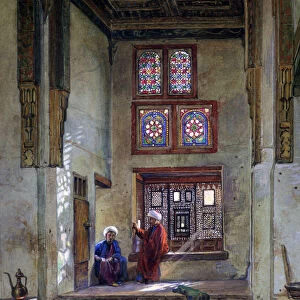 Reception Room, Memlook Radnau Beys House, Cairo, 1873. Artist: Frank Dillon