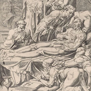 The Rich Man on His Deathbed, from The Parable of Lazarus and the Rich Man, plate 2, 1551
