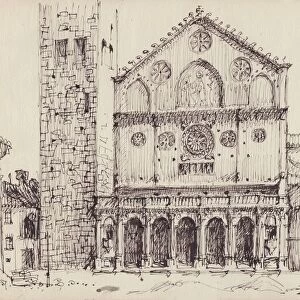 Romanesque church, Italy, c1950. Creator: Shirley Markham