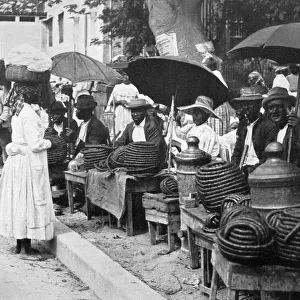 Rope tobacco sellers, Jamaica, c1905. Artist: Adolphe Duperly & Son